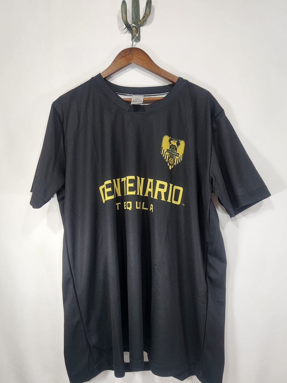 Mexico Centenario Tequila #1 Soccer Jersey T-Shirt Mens 2XL Black Gold NWOT